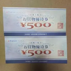 ヤマダ電機 お買物優待券 1000円分