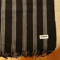 renoma 黒 縞 マフラー