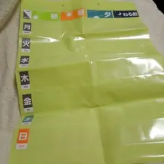 ウォールポケット 薬収納壁掛けカレンダー　朝　昼　夜　寝る前　ビニール製