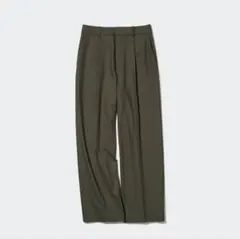 タックワイドパンツ　Lサイズ オリーブ