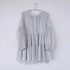【美品】GLOBAL WORK◆ベージュ◆ティアードチュニックブラウス◆F