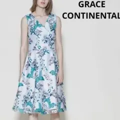 グレースコンチネンタル フローラル刺繍 マルチフラワーチュールワンピース