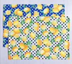 訳あり！ 25×35cm レモン柄 ランチョンマット セット①