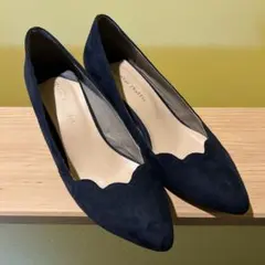 【匿名配送】オリエンタルトラフィック 紺 スエード　　パンプス