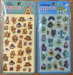 【国内正規品・新品】ディズニー　ぷくぷくシール　2枚セット