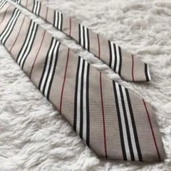 バーバリー　ネクタイ　ノバチェック　ストライプ