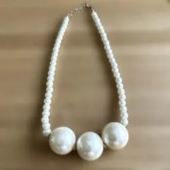 ネックレス　パール調