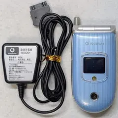 Vodafone ボーダフォン V302T ライトブルー 充電器付き ジャンク