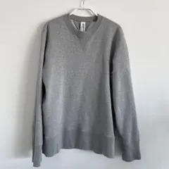【美品】LOOPWHEELER BEAMS＋　グレー Vネックスウェット