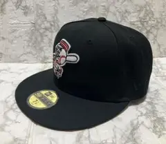 New Era 59FIFTY ブラックキャップ MLB レッズ 7 1/4