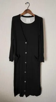 ロングカーディガン SHIPS ブラック 黒