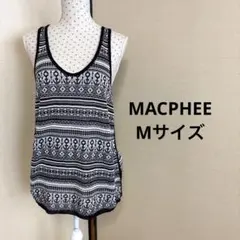 MACPHEE 総柄ニットタンクトップ 1 白黒のサムネイル