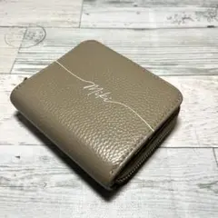 本革 スマートキーケース付き 二つ折り財布 コンパクト財布 ニュアンスカラー