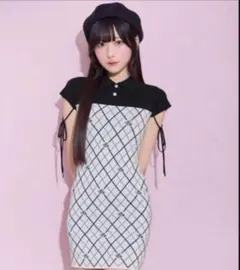 ミシェルマカロン michelIMacaron チェックリボンミニワンピース
