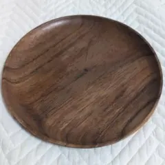 木製 丸皿 ブラウン