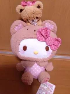 ハローキティ　いちご新聞645号コラボレーション　ペアぬいぐるみ　タイニーチャム