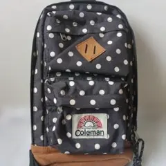 Coleman ボディバッグ 水玉柄ブラック系 ワンショルダーバックのサムネイル