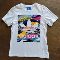 アディダス　adidas　Tシャツ　トレフォイル　デカロゴ　カラフル　Lサイズ