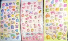 かわいさいっぱいぷっくりシール 3シートセット