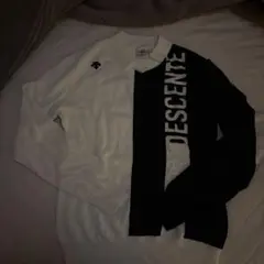 DESCENTE ゴルフ用セーター L ホワイト/ブラック