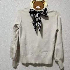 アンデミュウ セーター リボン ホワイト