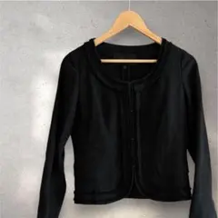 ノーカラージャケット 黒 M フォーマル セレモニー きれいめ