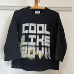 グラフィックロゴ長袖Ｔシャツ 黒　100 男の子