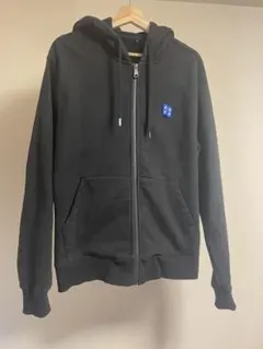 adererror タグ フーディ ジップアップ パーカー ブラック L ☆送料・関税込☆ADERERROR☆TRS decal hoodie zip-up☆パーカー