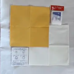 未使用マイクロファイバークロス　イエロー・ホワイト2枚セット　クレンジングタオル