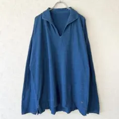 45R インディゴ コットン スキッパーTシャツ カットソー オーバーサイズのサムネイル