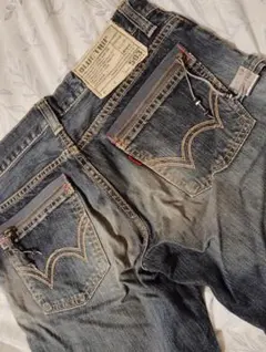 送料込み★EDWINブルートリップ503ダメ－ジデニム 日本製size30X32