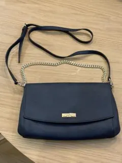 Kate Spade ネイビー ショルダーバッグ チェーンストラップ