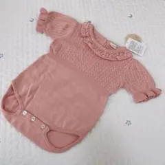 バースデイ teteatete フリル付き サマーニットロンパース 80cm