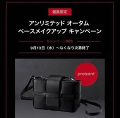シュウウエムラ 黒 ショルダーポーチ ブラック ジッパー付き ノベルティのサムネイル