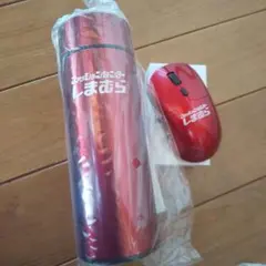 しまむら 赤 タンブラー＆マウスセット