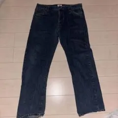 00s リーバイス501ストレートデニムパンツGパン茶ブラウンダメージW34 