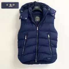 人気 タトラス TATRAS フード ジップアップ ダウンベスト 紺 ネイビー タトラス TATRAS ダウンベスト ジャケット ジップアップ 2