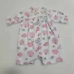 赤ちゃんの城　ベビー ロンパース カバーオール 水玉 リボン柄のサムネイル