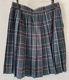 グリーン系チェック プリーツスカート