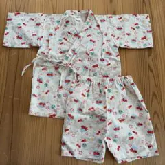 金魚と花柄 甚平 120サイズ