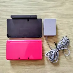 Nintendo 3DS ピンク 充電器・充電スタンド付き