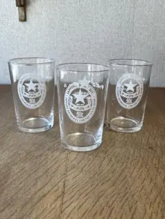 レトロ　ビールグラス　サッポロ　3個セット　リボンオレンジ　リボンシトロン