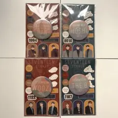 4枚セット　SEVENTEEN　缶バッジ&ステッカー