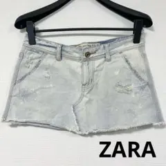 【ZARA】ショートデニムスカート EUR36