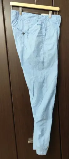 SHIPS別注 ストライプ パンツ ブルー ウエスト約82cm 48 イタリア製のサムネイル