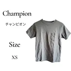 チャンピオン　Tシャツ　無地　シンプル　カーキグレー　XS ユニセックス