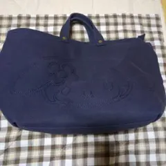 マイメロ　キャンパス トートバッグ 大きめ/ネイビー