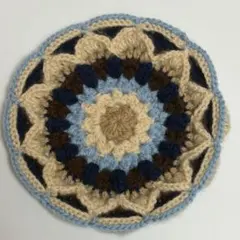 【ハンドメイド】手編み お花モチーフコースター 12-2/A01のサムネイル