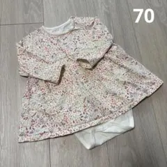 花柄長袖ワンピース 70サイズ