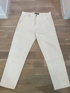 ZARA ダブルニー ホワイトパンツのサムネイル
